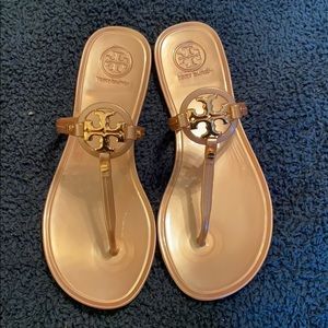 Tory Burch Rose Gold MiniMiller Jelly thong Sandal